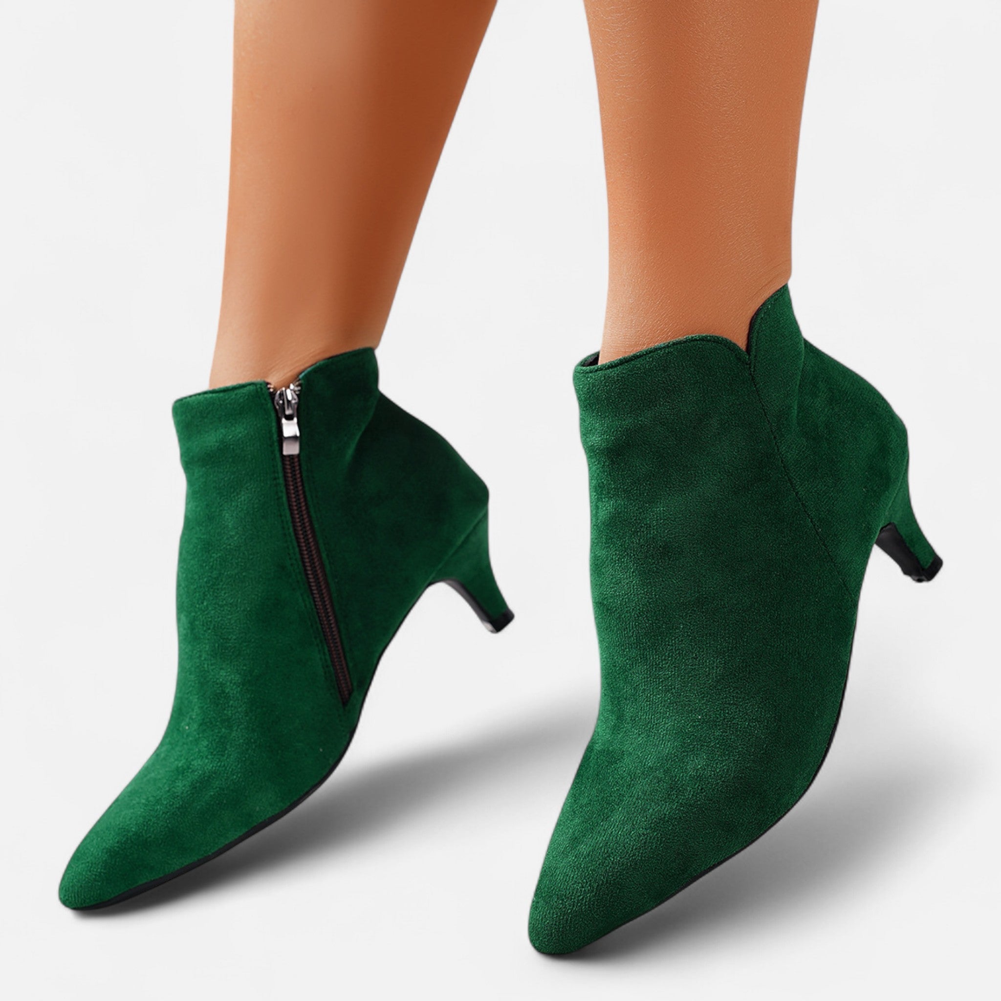 Cavellos | Bottines à talons aiguilles en suède pour femme